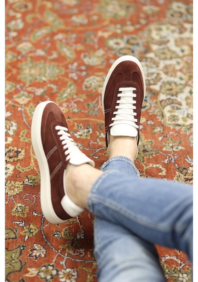 Shoetyle - Koyu Kahverengi Hakiki Süet Bağcıklı Erkek Sneaker 666-3071-1248 Kahve Rengi Shoetyle - Koyu Kahverengi Hakiki Süet Bağcıklı Erkek Sneaker 666-3071-1248 Kahve Rengi