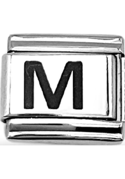 M Harf Charm Çelik Bileklik Aksesuarı Kişiye Özel Harf Modülü Minimal & Şık Altın - Gümüş