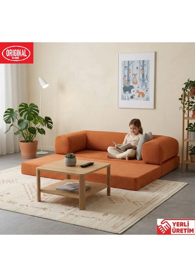 Herev 180x180 Cm 50 Dns Modüler Köşe Koltuk Fitilli Kadife Kumaş, Yatak Olabilen, Modern Tasarım Şark Köşe Turuncu Herev 180x180 Cm 50 Dns Modüler Köşe Koltuk Fitilli Kadife Kumaş, Yatak Olabilen, Modern Tasarım Şark Köşe Turuncu