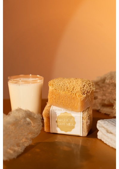 Volkan Ates Natural & Beauty Keçi Sütü Kabak Lifli Sabun 130 Grk Lifli Doğal Sabun 130 Gr