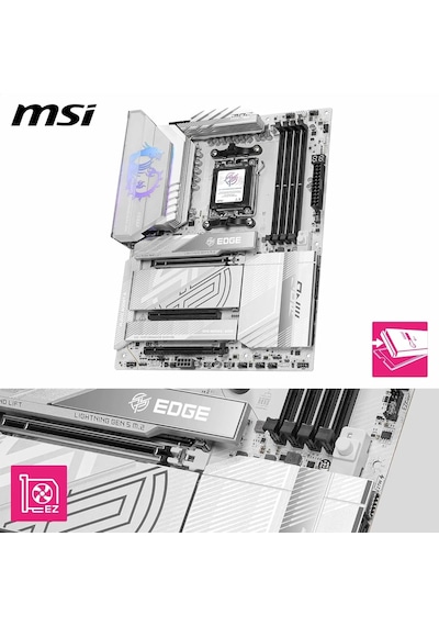 Msı Mpg X870e Edge Tı Wıfı Am5 Ddr5 8400mhz Oc Usb4 4x M.2 Hdmı 5g Lan Wıfı 7 Rgb Atx Sku: Smg8690010051387