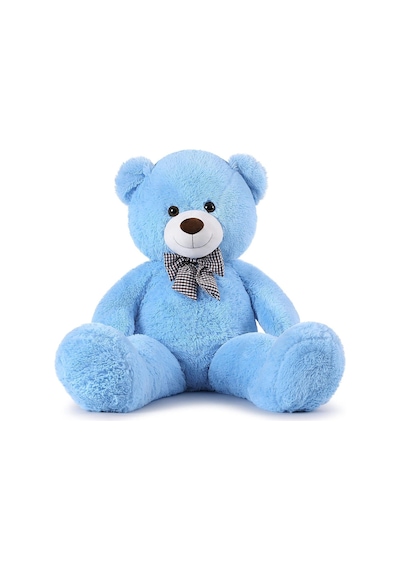 Papyonlu Sevimli Peluş Şaşkın Ayı 80 Cm - Sevgiliye Özel Hediye 001