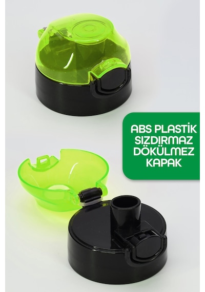 Su Matarası Tritan Geniş Ağız Su Şişesi Grafiti Spor Matarası Suluğu Bpasız 800 Ml Sarı 0104