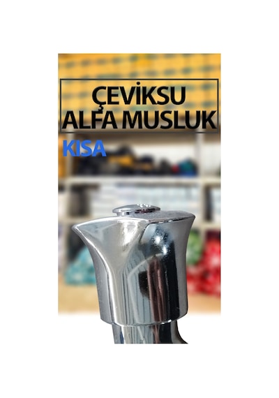 Alfa Model Kısa Tip Musluk 1/2" Pirinç İç Mekanizma Krom Kaplama