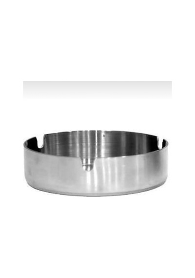 Metal Kül Tablası Küçük Boy Metal Gri Yuvarlak