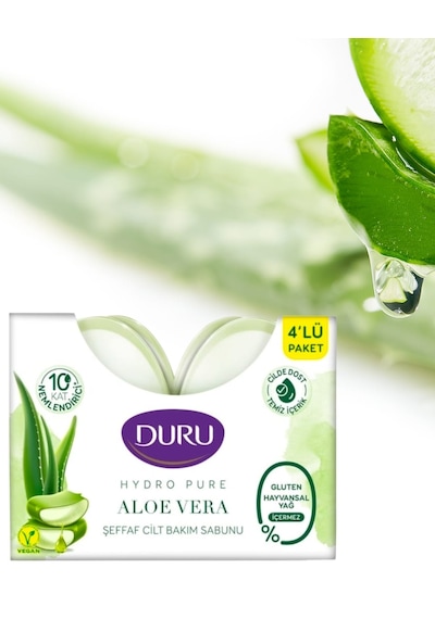 Hydro Pure Aloe Vera Şeffaf Bakım Sabunu 4 'lü Paket Aloe Vera