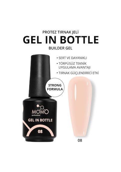 Momo Professional Protez Tırnak Jeli Gel In Bottle No.8 Ten Rengi 18 Ml