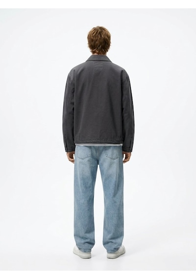 LTB Lennıe Regular Fit Fermuarlı Koyu Gri Jean Ceket