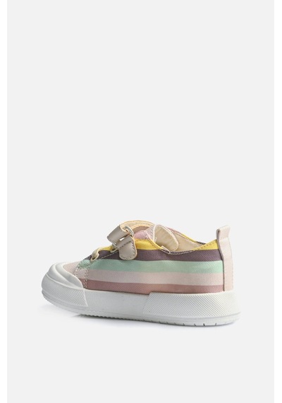 Vicco Elf Çocuk Işıklı Keten Sneaker Bej