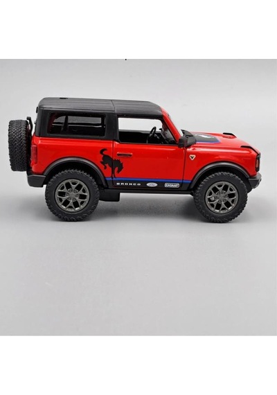 Kinsmart 2022 Ford Bronco W/ Printing Hard Top Kırmızı 1/34 Model Araba