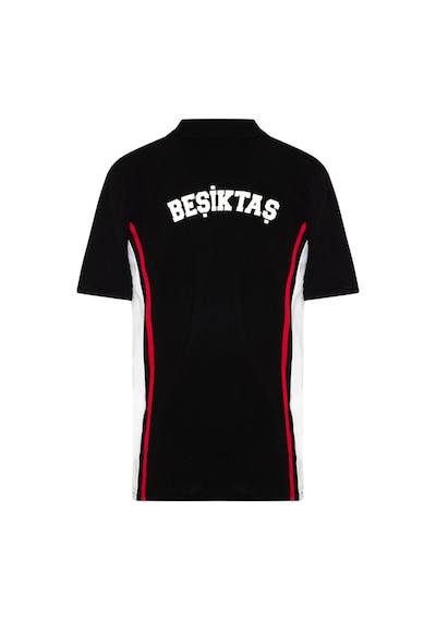 Beşiktaş Lisanslı Siyah Polo Yaka T-shirt 03-siyah