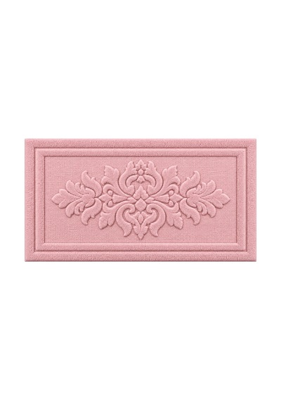 Dijital Baskılı Kabartma Görünümlü Modern Kaydırmaz Taban Banyo Lavabo Paspası 60x100 Pembe2 - 931535136 Pembe2