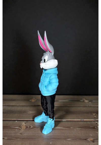 25 Cm Büyük Boy 3d Baskı Bugs Bunny Looney Tunes Çizgi Film Figür Bugs Bunny