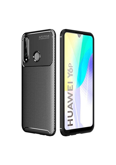 Huawei Y6p Kılıf Zore Negro Silikon Kapak Siyah