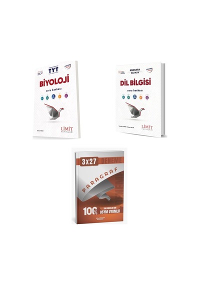 2027 Limit Tyt Biyoloji + Türkçe Dil Bilgisi Soru + Anla Kazan Paragraf Deneme 3'lü Set
