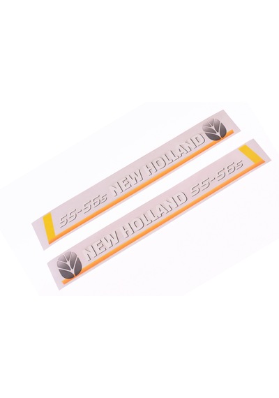 New Holland 55-56s Yan Yazı Takımı Kaporta Etiketi Sağ - Sol Kaput Sticker Seti Sarı Tip