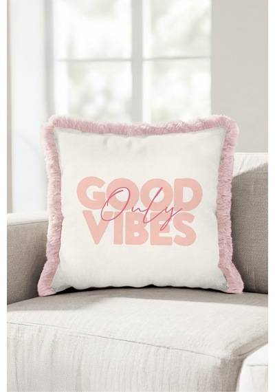 Tipografi Good Vibes Zarif Saçaklı Yastık Kılıfı-romantik Yazılı Boho Pembe Püsküllü Kırlent Kılıfı Buzlu Düş Mira Tipografi Good Vibes Zarif Saçaklı Yastık Kılıfı-romantik Yazılı Boho Pembe Püsküllü Kırlent Kılıfı Buzlu Düş Mira
