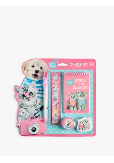 Koton Studio Pets Lisanslı Kedi Ve Köpek Temalı Kırtasiye Seti Pembe 7wak70368aa