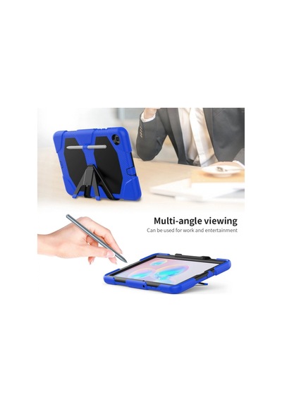 Samsung Galaxy T500 Tab A7 10.4 Kılıf Griffin Tablet Kapak - Mavi Arka Kapak
