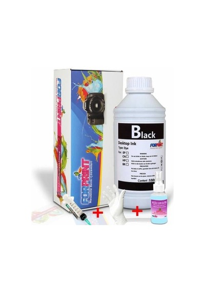 Bitmeyen Kartuşlu HP Yazıcılar için Uyumlu Mürekkep 1000 ML ( Siya
