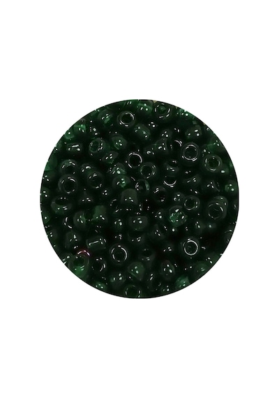 Dökme Cam Kum Boncuk 8/0 3 Mm - 60 Gram - Şeffaf Koyu Yeşil - Bnc196