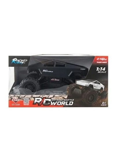 1:14 4x4 Cybertruck Rc Kumandalı Uzaktan Kumandalı Araba 2.4 Ghz Işıklı Siyah 35 Cm Siyah