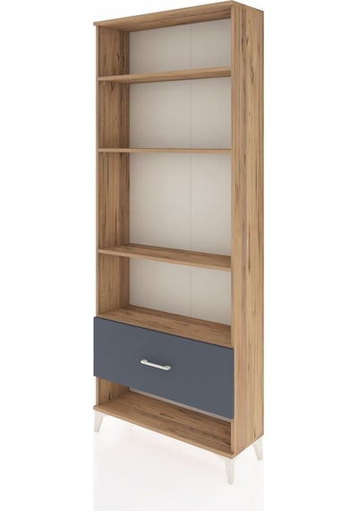 Arges Dolap 4 Raflı Tek Çekmeceli 88x30x221 Çam-antrasit Atlas Çam Arges Dolap 4 Raflı Tek Çekmeceli 88x30x221 Çam-antrasit Atlas Çam