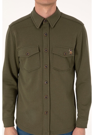 U.s. Polo Assn. Erkek Haki Gömlek Örme 50316673-vr027 Haki