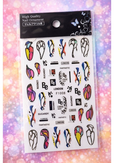 Urban Butterfly & Abstract Nail Art Sticker Series No:01