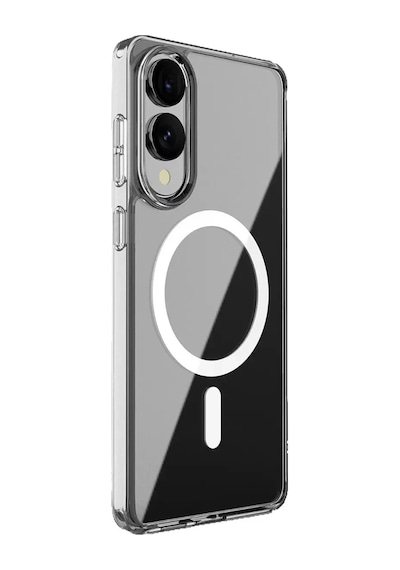 Newface - 293 - Samsung Galaxy S25 Edge Kılıf Magneticsafe Şeffaf Silikon - Edntrend - - Şeffaf