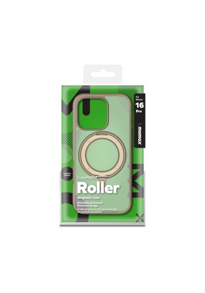 Momax Roller CaseForm Apple Uyumlu iPhone 16 Pro Magsafe Kılıf Altın