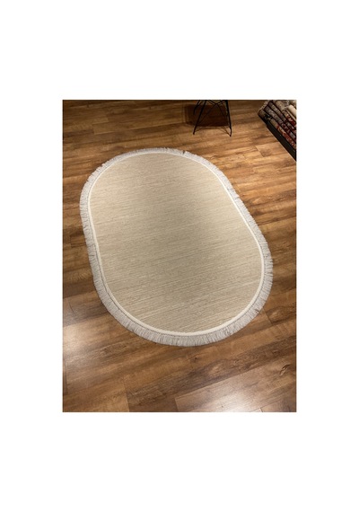 Daphne 02900a Bej Oval Halı Çok Renkli