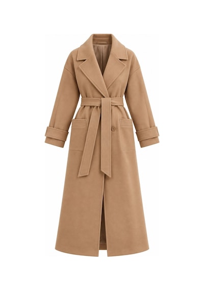 Laluvia Camel Frankfurt Uzun Kaşe Kaban - 2y408021