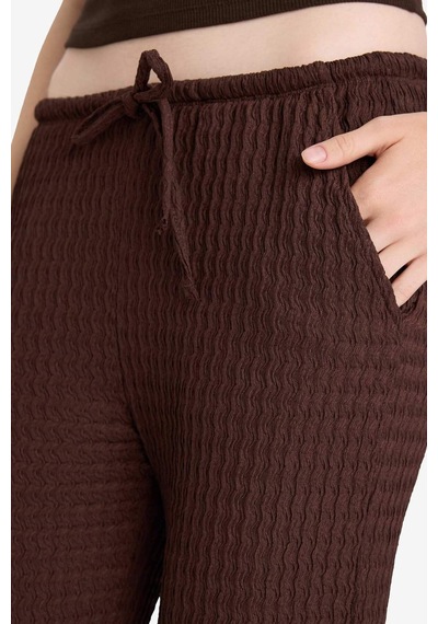 Defacto Flare Fit Cepli Normal Bel Standart Boy Bürümcük Pantolon F7659ax25hsbn341 Kahve