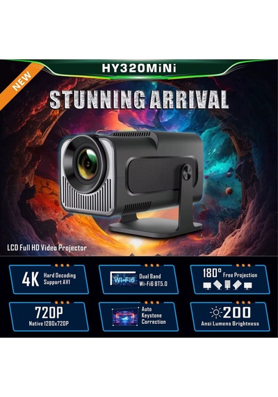 Vdo Hy320 Canlı Görüntü Full Hd Projeksiyon Cihazı Uzaktan Bağlantı Android