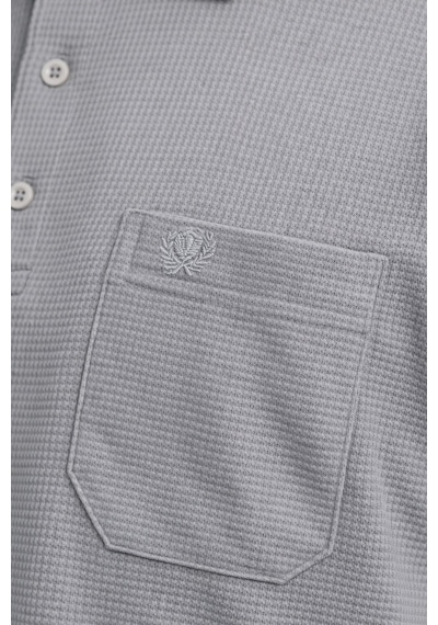 Classics Men Simenti Regular Fit Polo Yaka Uzun Kol Sweatshirt - 7567 Gri