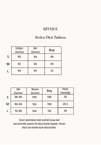 Ritnice Kadın Alfie Sıfır Kol Gömlek Bel Lastikli Pantolon Dokuma Lacivert Alt Üst Takım