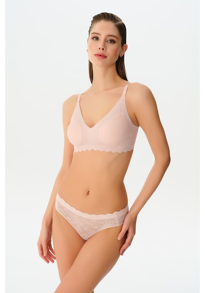 Suwen Invisible Soft Dantelli Slip Külot Sw5987170 Pudra Pembesi
