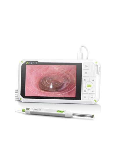 Anykit Dijital Otoskop, Jiroskop, 4 Inc Ips Ekran, Hd Kulak Kamerası - 3.9mm