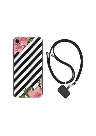 Apple Uyumlu iPhone Se 2020 Se 2020 Kılıf Boyun Askılı Strip Flowers 2 1409
