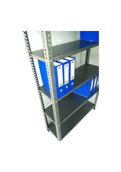 Raf Burada  6 Katlı Duble Galvaniz Çelik Raf - Depo, Arşiv, Kiler, Dosya, Market Rafı-31x60x200 cm- 0.70 mm