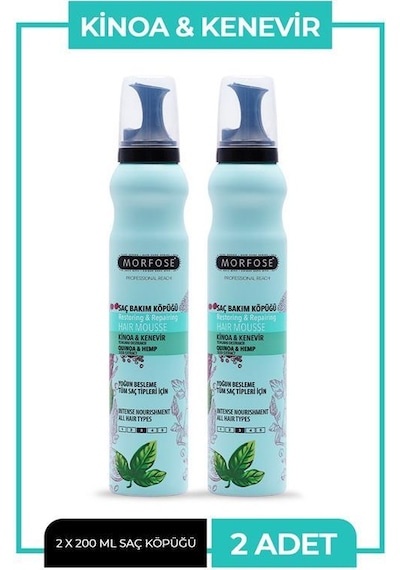 Morfose Kinoa & Kenevir Saç Bakım Köpüğü 2 x 150 ML
