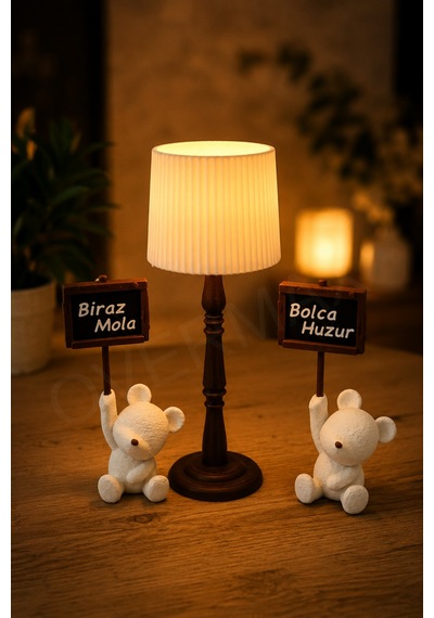Ayıcıklı Dekoratif 14cm Led Masa Lambası Sıcak Işık Mini Abajur Biraz Mola & Bolca Huzur Ayıcıklı Dekoratif Led - 893598453 Ayıcıklı Dekoratif 14cm Led Masa Lambası Sıcak Işık Mini Abajur Biraz Mola & Bolca Huzur Ayıcıklı Dekoratif Led - 893598453