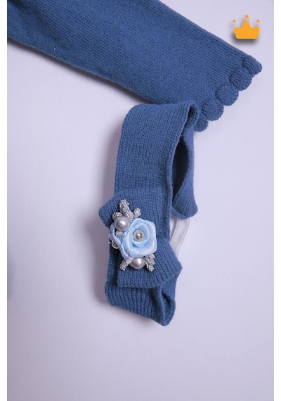 Babyhola Kız Bebek Triko Bandana Badi 2'li Set Yenidoğan Konsept Çekim Kostümü 9000 Mavi Babyhola Kız Bebek Triko Bandana Badi 2'li Set Yenidoğan Konsept Çekim Kostümü 9000 Mavi