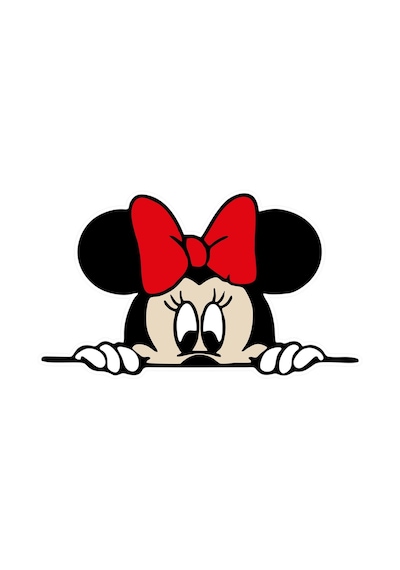 14 X 8 Cm Minnie Mouse Sticker Araba Laptop Oto Motor Sticker