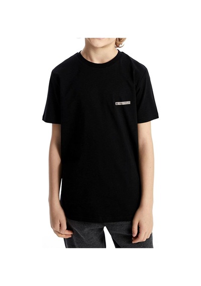 Rakerplus Siyah %100 Pamuk Unisex Kısa Kollu Çocuk Tişört SIYAH