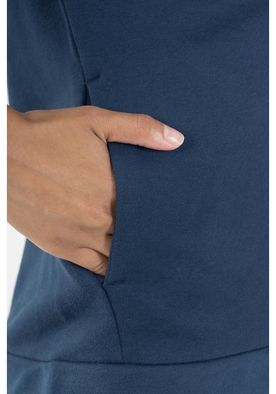 Maraton Sportswear Comfort Kadın Kapşonlu Uzun Kol Basic Navy Tracktop 22972-navy Navy