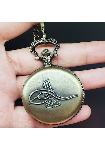 Osmanlı Tuğralı Köstekli Saat 07 Beyaz