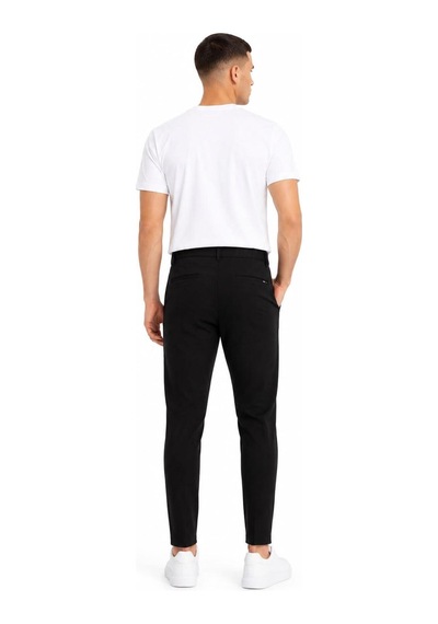 Hzr Wear Erkek Jogger Pantolon Esnek Kumaş Likralı Slim Fit Bağcıklı Siyah