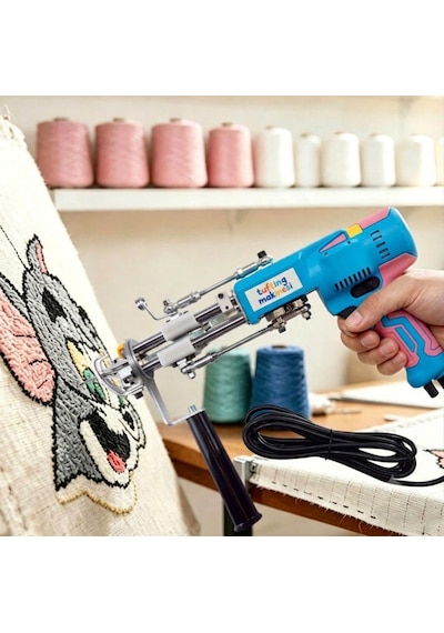 Ak-v Tufting Tabancası - Tufting Makinesi Turkuaz